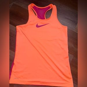Nike Neon Orange and Pink Workout Tank- Girls Youth XL